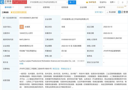 泸州老窖成立博士后科创公司，亿元资本瞄准AI软件新赛道